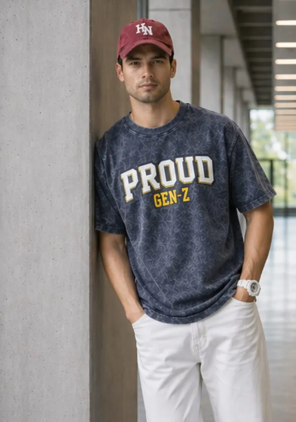 Hue_Nox_Men's_Navy_Proud_GenZ_Graphic_Oversized_Acid_Washed_T-Shirt