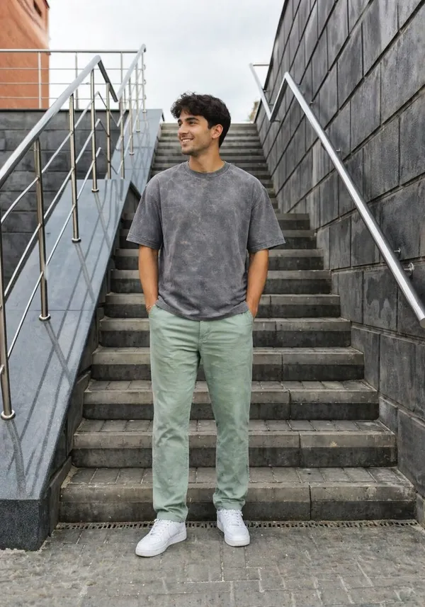 Hue_Nox_Men's_Grey_Plain_Oversized_Acid_Washed_T-Shirt