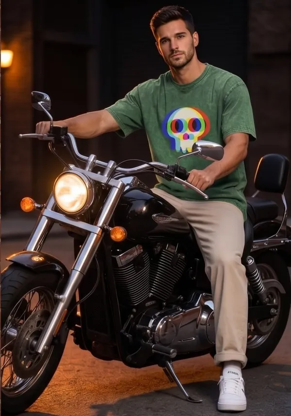 Hue_Nox_Men's_Green_Skull_Glitch_Graphic_Oversized_Acid_Washed_T-Shirt