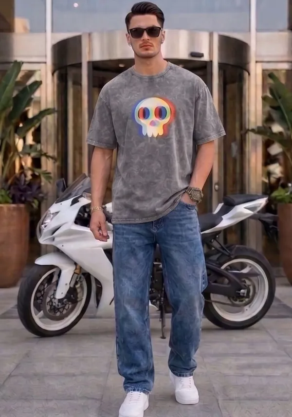 Hue_Nox_Men's_Grey_Skull_Glitch_Graphic_Oversized_Acid_Washed_T-Shirt