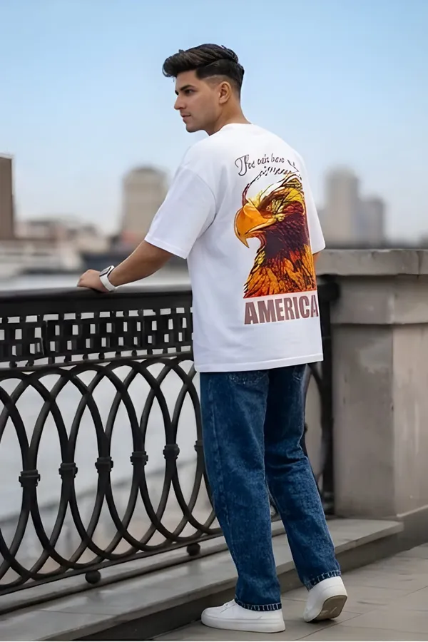 Hue_Nox_Men's_White_Eagle_Graphic_Oversized_T-Shirt