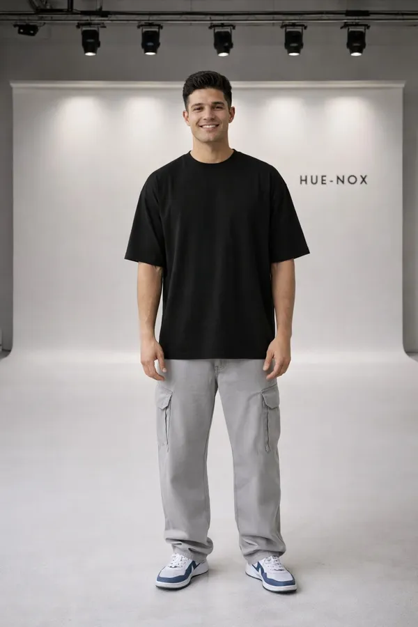 Hue_Nox_Men's_Black_Plain_Oversized_T-Shirt