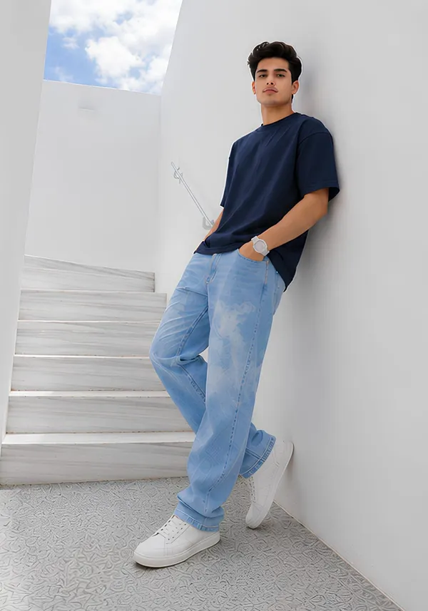 Hue_Nox_Men's_Navy_Plain_Oversized_T-Shirt