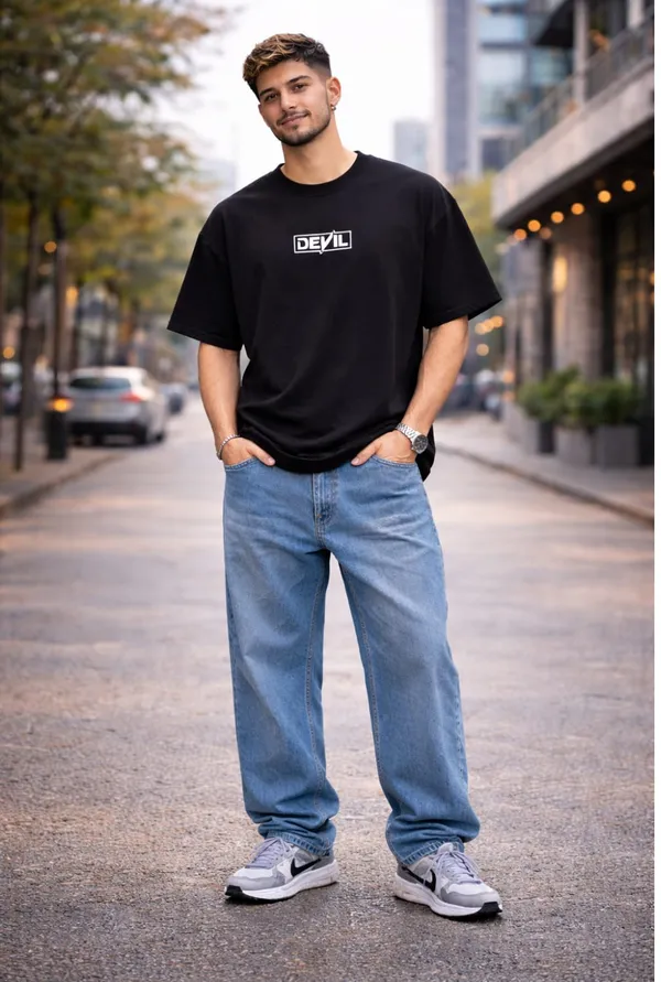 Hue_Nox_Men's_Black_Rapper_1_Graphic_Oversized_T-Shirt