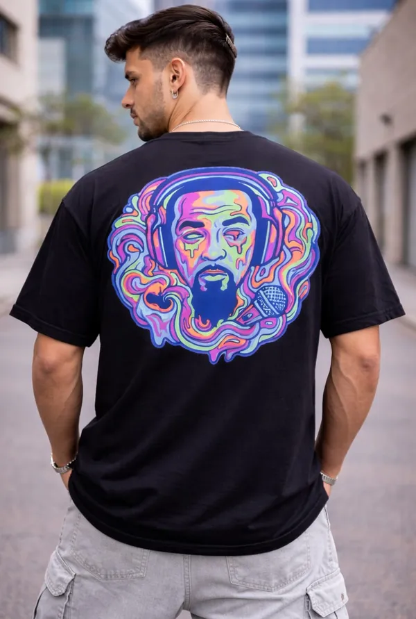Hue_Nox_Men's_Black_Rapper_3_Graphic_Oversized_T-Shirt