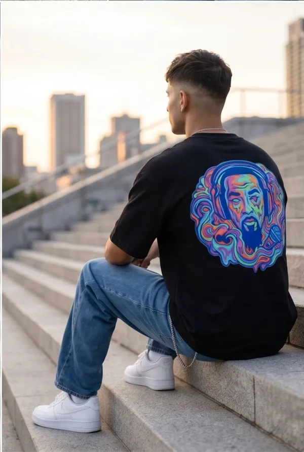 Hue_Nox_Men's_Black_Rapper_3_Graphic_Oversized_T-Shirt