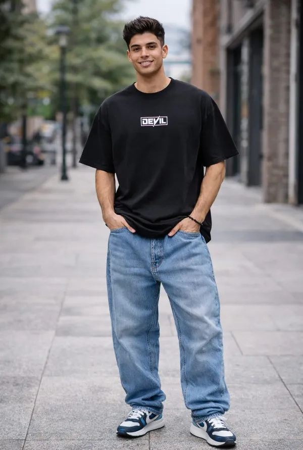 Hue_Nox_Men's_Black_Rapper_4_Graphic_Oversized_T-Shirt