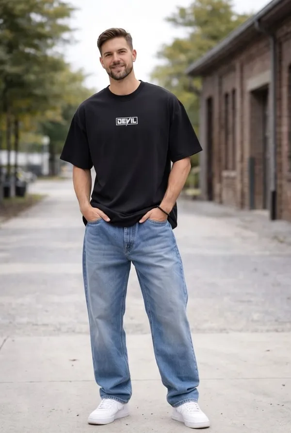 Hue_Nox_Men's_Black_Rapper_5_Graphic_Oversized_T-Shirt