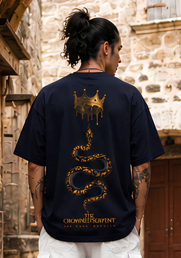 Hue_Nox_Men's_Navy_The_Dark_Royalty_Graphic_Oversized_T-Shirt
