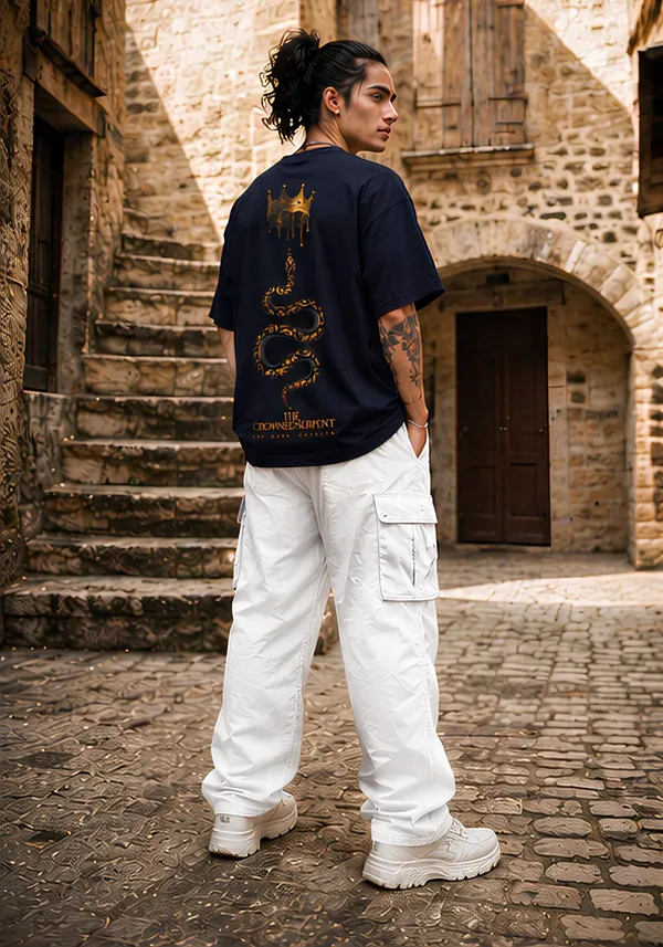 Hue_Nox_Men's_Navy_The_Dark_Royalty_Graphic_Oversized_T-Shirt