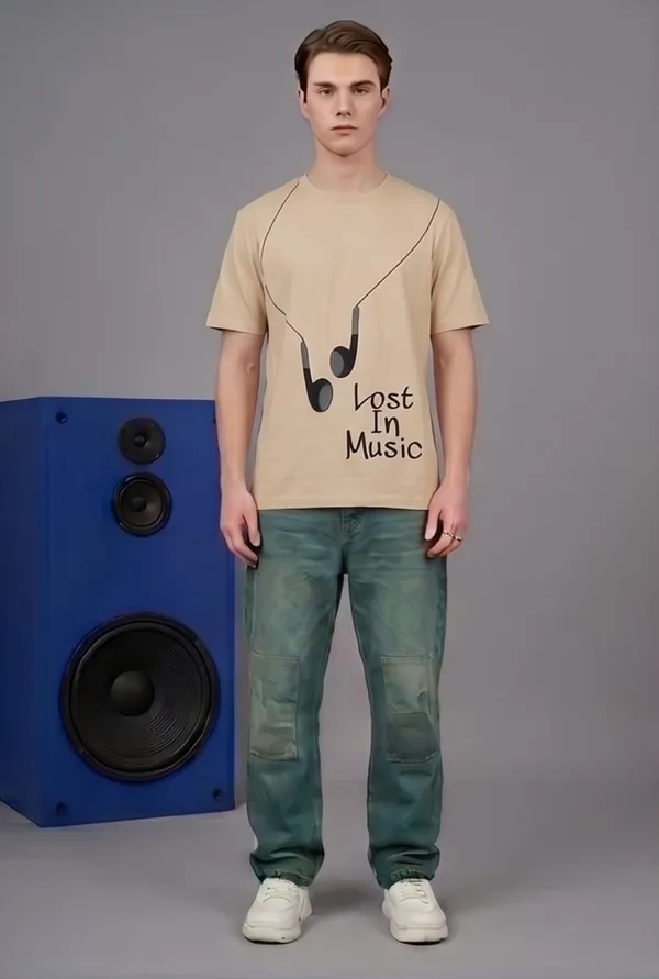 Hue_Nox_Men's_Beige_Lost_In_Music_Graphic_Regular_Fit_T-Shirt