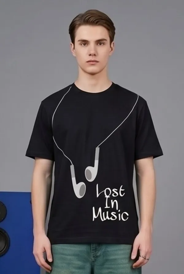 Hue_Nox_Men's_Black_Lost_In_Music_Graphic_Regular_Fit_T-Shirt