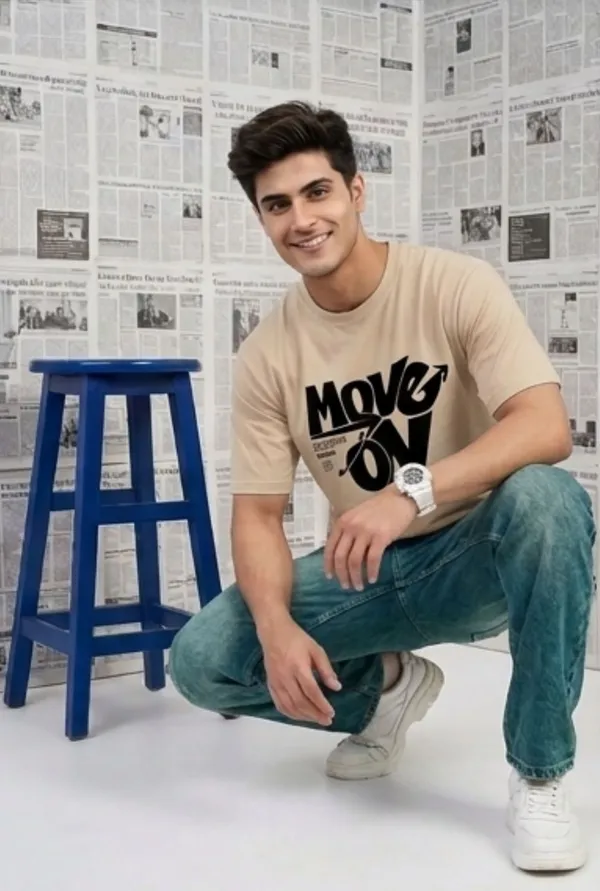 Hue_Nox_Men's_Beige_Move_On_Graphic_Regular_Fit_T-Shirt