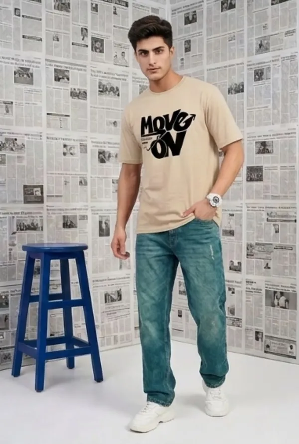 Hue_Nox_Men's_Beige_Move_On_Graphic_Regular_Fit_T-Shirt