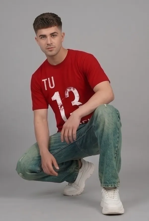 Hue_Nox_Men's_Red_Tu_13_Dekh_Graphic_Regular_Fit_T-Shirt