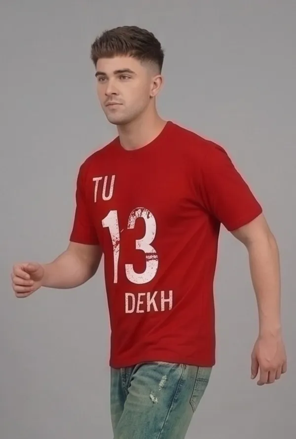 Hue_Nox_Men's_Red_Tu_13_Dekh_Graphic_Regular_Fit_T-Shirt