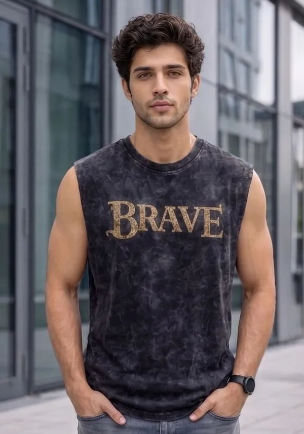 Hue_Nox_Men's_Black_Brave_Graphic_Oversized_Acid_Washed_Vest_Tank