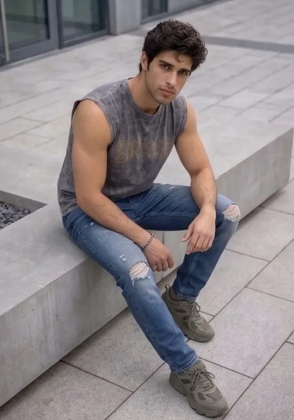 Hue_Nox_Men's_Grey_Brave_Graphic_Oversized_Acid_Washed_Vest_Tank