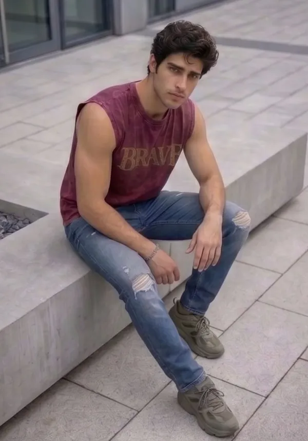 Hue_Nox_Men's_Maroon_Brave_Graphic_Oversized_Acid_Washed_Vest_Tank