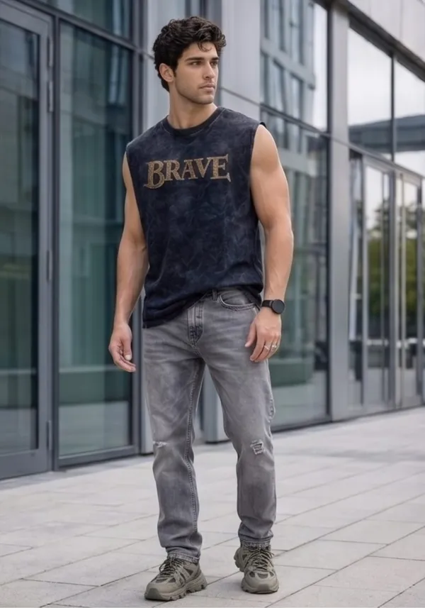 Hue_Nox_Men's_Navy_Brave_Graphic_Oversized_Acid_Washed_Vest_Tank