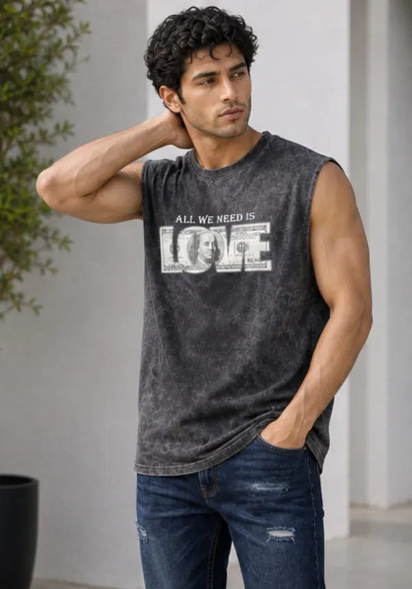 Hue_Nox_Men's_Black_Dollar_Love_Graphic_Oversized_Acid_Washed_Vest_Tank