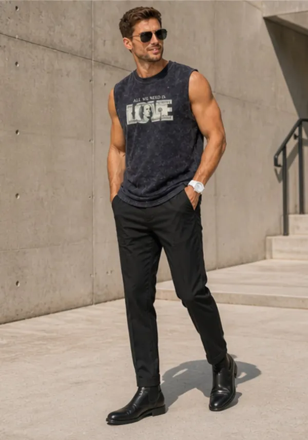 Hue_Nox_Men's_Navy_Dollar_Love_Graphic_Oversized_Acid_Washed_Vest_Tank