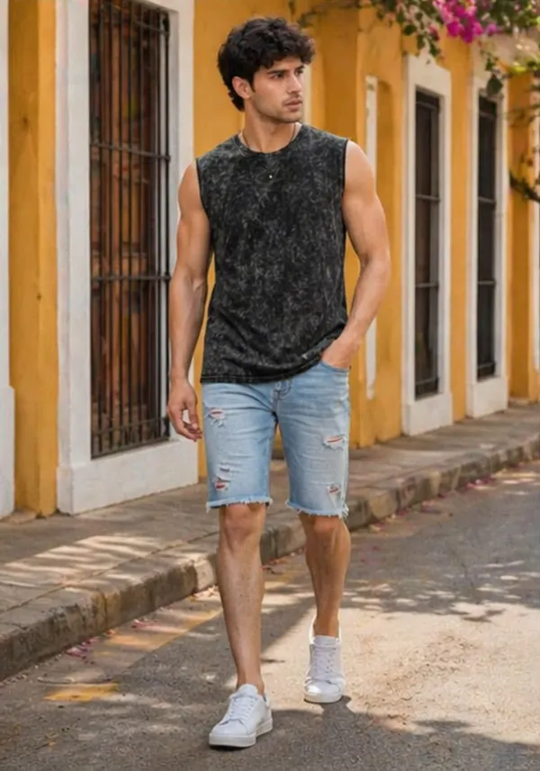 Hue_Nox_Men's_Black_Plain_Oversized_Acid_Washed_Vest_Tank