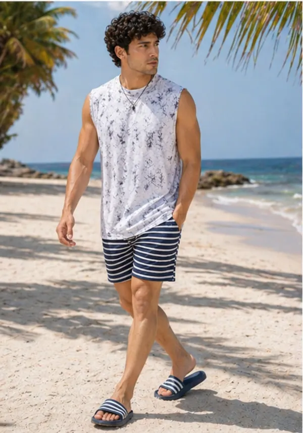 Hue_Nox_Men's_White_Plain_Oversized_Acid_Washed_Vest_Tank