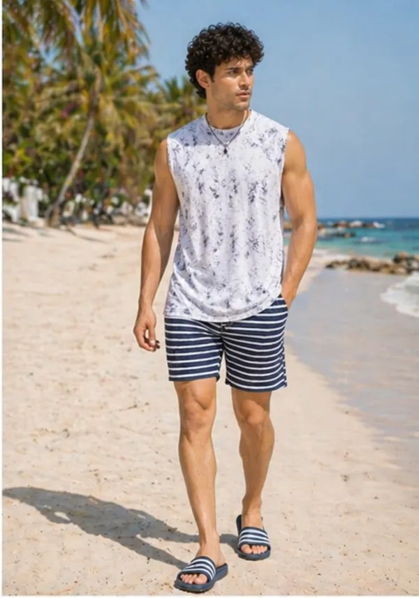 Hue_Nox_Men's_White_Plain_Oversized_Acid_Washed_Vest_Tank