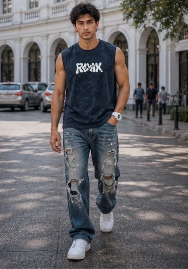 Hue_Nox_Men's_Navy_Relax_Graphic_Oversized_Acid_Washed_Vest_Tank