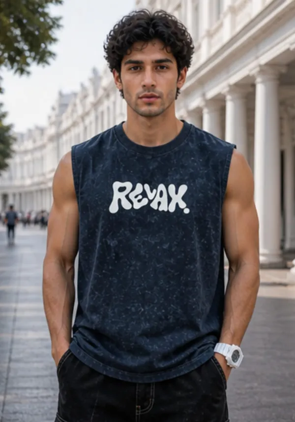 Hue_Nox_Men's_Navy_Relax_Graphic_Oversized_Acid_Washed_Vest_Tank