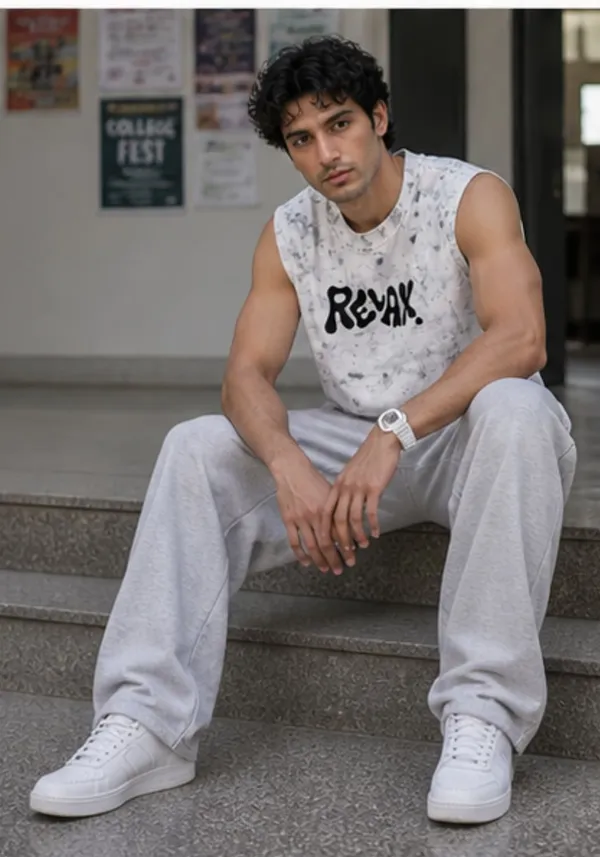 Hue_Nox_Men's_White_Relax_Graphic_Oversized_Acid_Washed_Vest_Tank