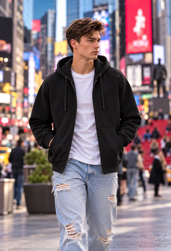 Hue_Nox_Men's_Black_Solid_Regular_Fit_Zipper_Hoodie