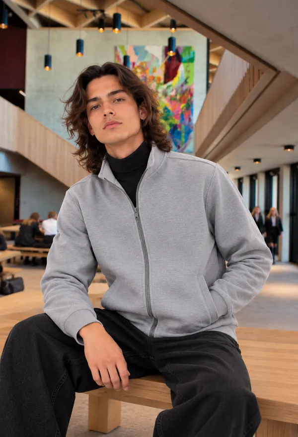 Hue_Nox_Men's_Grey_Solid_Regular_Fit_Zipper_Sweatshirt