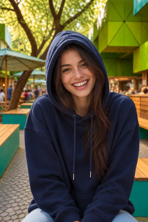 Hue_Nox_Women's_Navy_Solid_Drop-Shoulder_Hoodie