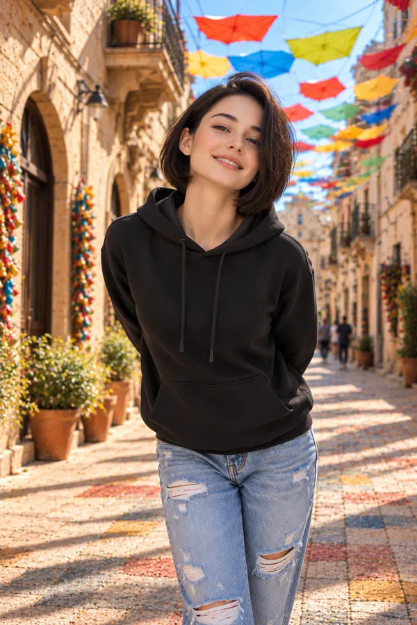 Hue_Nox_Women's_Black_Solid_Regular_Fit_Hoodie