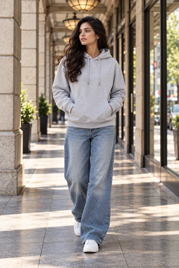 Hue_Nox_Women's_Grey_Solid_Regular_Fit_Hoodie