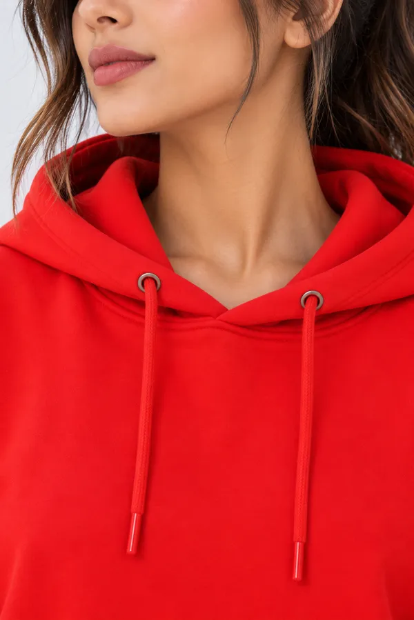 Hue_Nox_Women's_Red_Solid_Regular_Fit_Hoodie