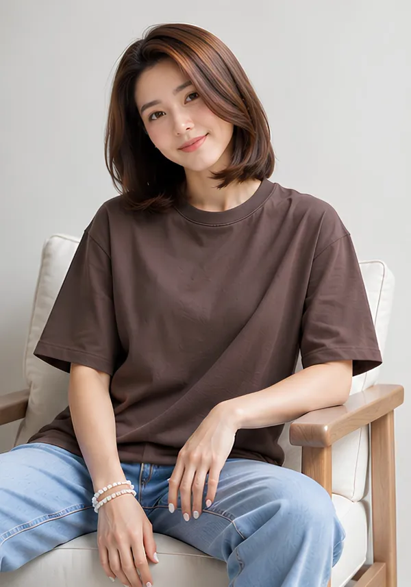 Hue_Nox_Women's_Brown_Plain_Oversized_T-Shirt