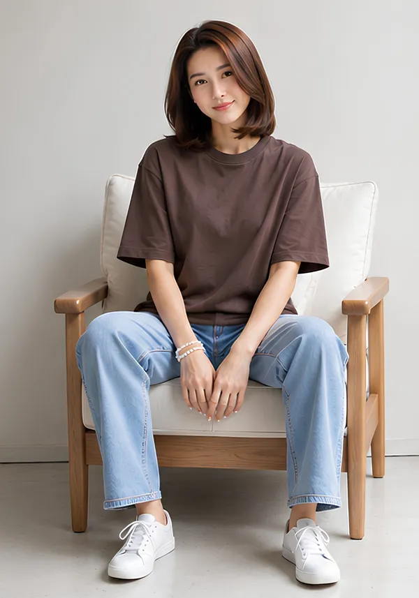 Hue_Nox_Women's_Brown_Plain_Oversized_T-Shirt