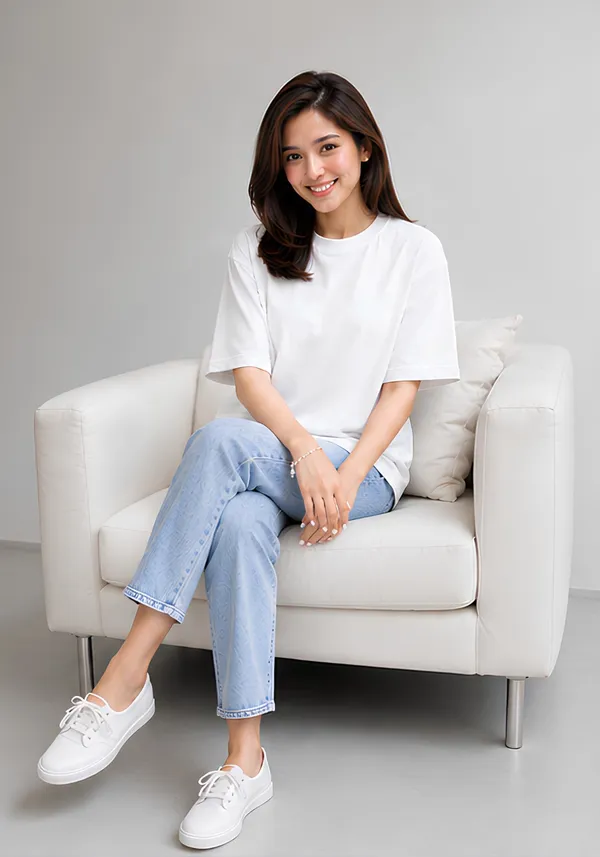 Hue_Nox_Women's_White_Plain_Oversized_T-Shirt
