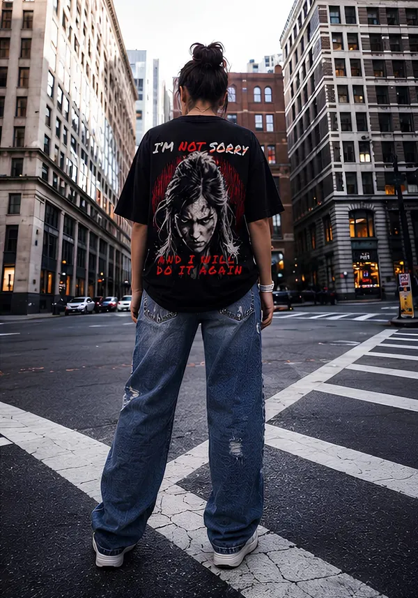 Hue_Nox_Women's_Black_The_Rebel_Girl_Graphic_Oversized_T-Shirt