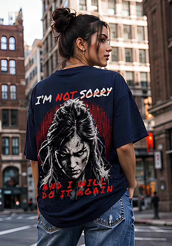 Hue_Nox_Women's_Navy_The_Rebel_Girl_Graphic_Oversized_T-Shirt