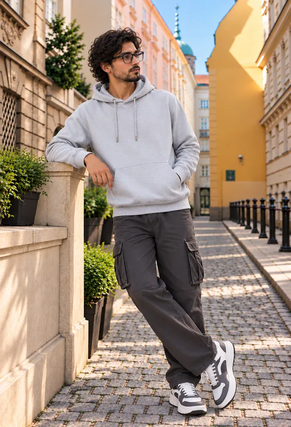 Hue_Nox_Men's_Grey_Solid_Regular_Fit_Hoodie