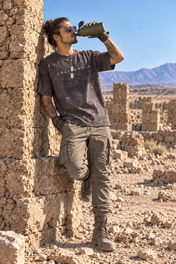 Hue_Nox_Men's_Navy_Brown_California_Graphic_Oversized_T-Shirt