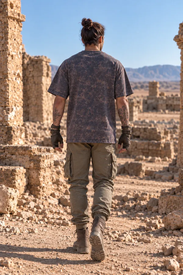 Hue_Nox_Men's_Navy_Brown_California_Graphic_Oversized_T-Shirt