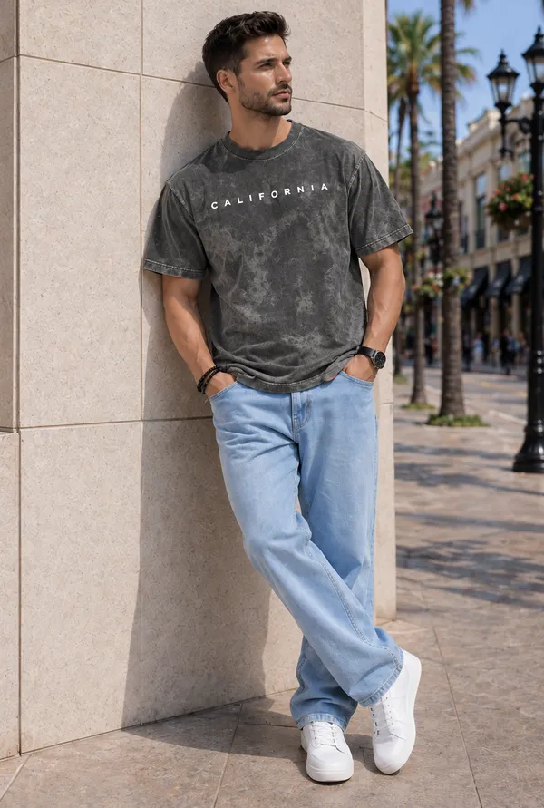 Hue_Nox_Men's_Charcoal_Grey_California_Graphic_Oversized_Acid_Washed_T-Shirt