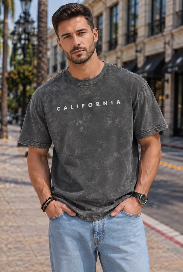 Hue_Nox_Men's_Charcoal_Grey_California_Graphic_Oversized_Acid_Washed_T-Shirt