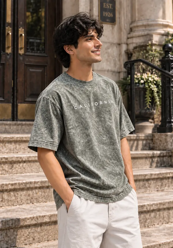 Hue_Nox_Men's_Green_California_Graphic_Oversized_Acid_Washed_T-Shirt