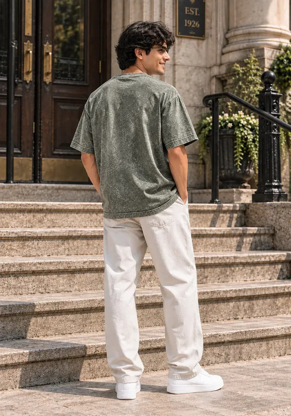 Hue_Nox_Men's_Green_California_Graphic_Oversized_Acid_Washed_T-Shirt